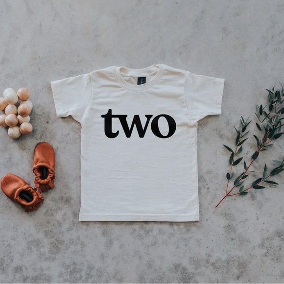 Organic Cotton White Tee - TWO - Picture 2 of 3